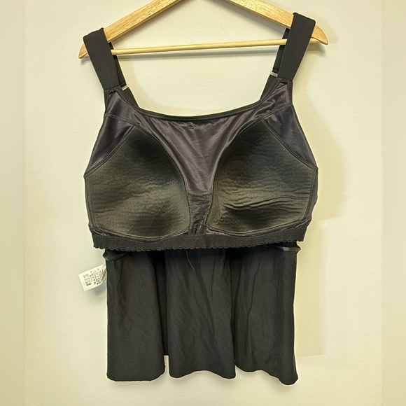 L.L.Bean Tankini Swim Top Black | 2X - Picture 3 of 5